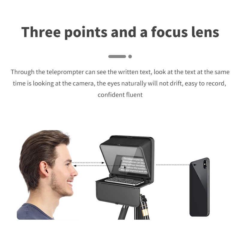 LENSGO TC7S Portable Teleprompter for Smartphones
