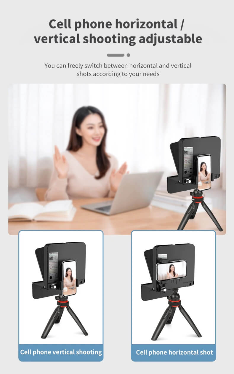 LENSGO TC7S Portable Teleprompter for Smartphones