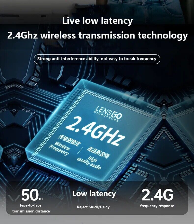 lensgo 318D-1V2 Lightweight And Portable Microphone (Black)