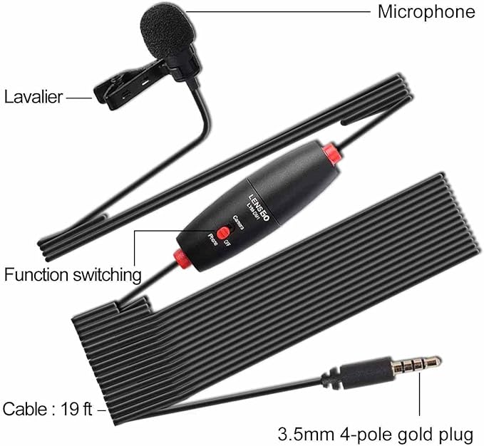 LensgoDM1 Omnidirectional Lavalier Microphone and Dual Omnidirectional Lavalier Microphone