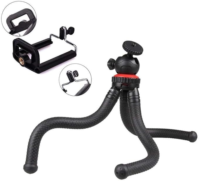 General VG-20 Vlogging Kit for Mobile with LED Light, K10 Wireless Microphone type c, Phone Holder and Tripod Stand