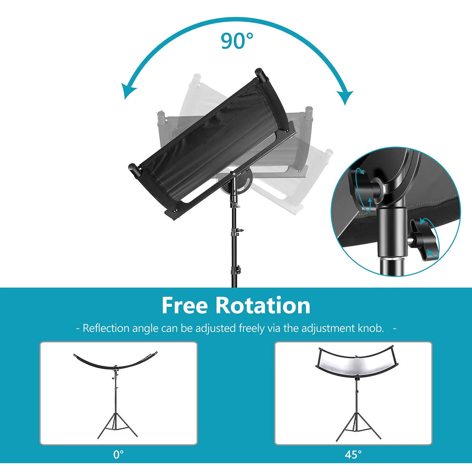 general Neewer Clamshell Light Reflector Diffuser with Carry Bag (180 x 60cm)
