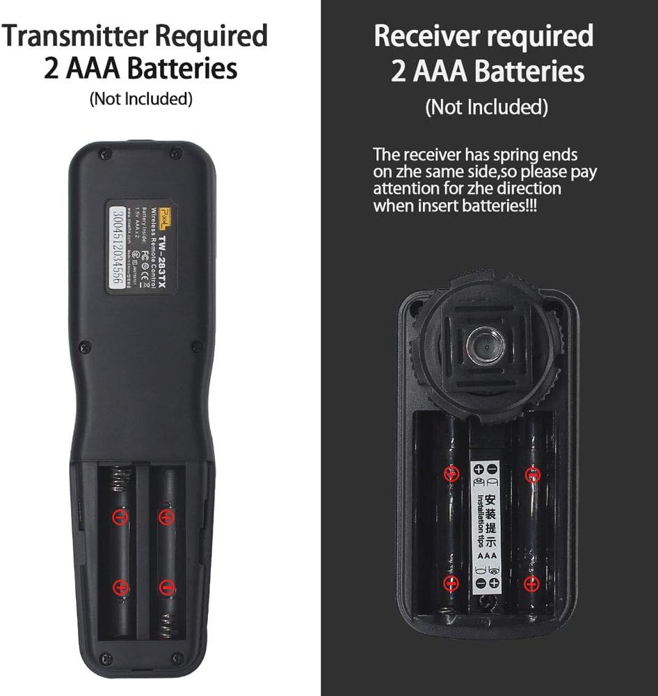 Pixel TW-283 DC2 Wireless Shutter Remote Release Control Intervalometer FSK 2.4GHz Compatible for Nikon Digital SLR Cameras