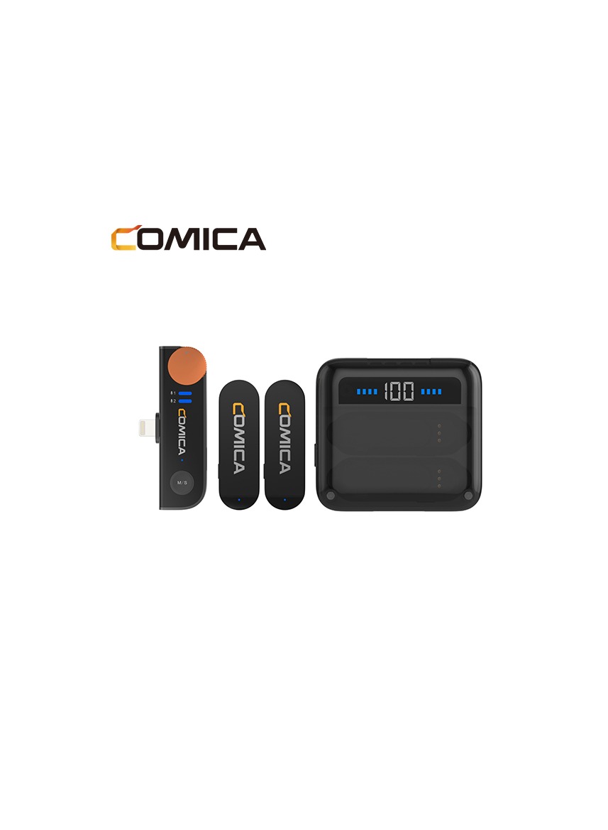 Comica Vimo S-MI Dual Mini Wireless Microphone IPHONE (BLACK) (Black)