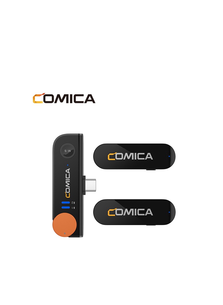 Comica Vimo S-MI Dual Mini Wireless Microphone IPHONE (BLACK) (Black)