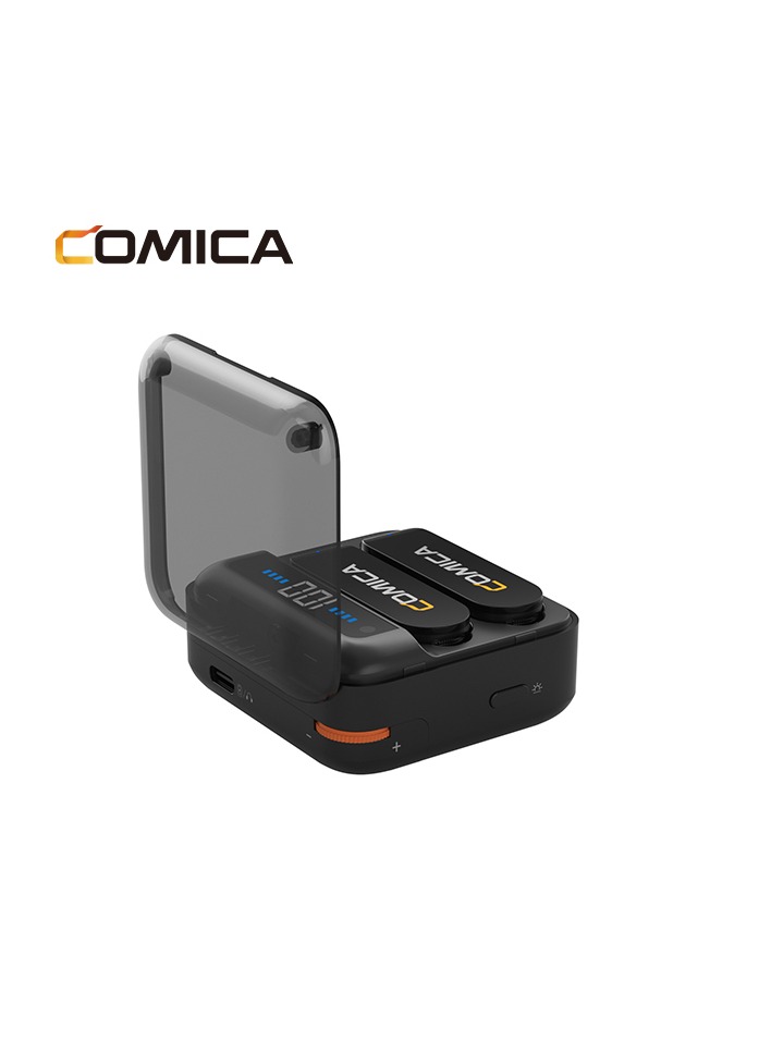 Comica Vimo S-MI Dual Mini Wireless Microphone IPHONE (BLACK) (Black)