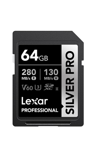 Lexar® Professional SILVER PRO 64G SDXC™ UHS-II Card