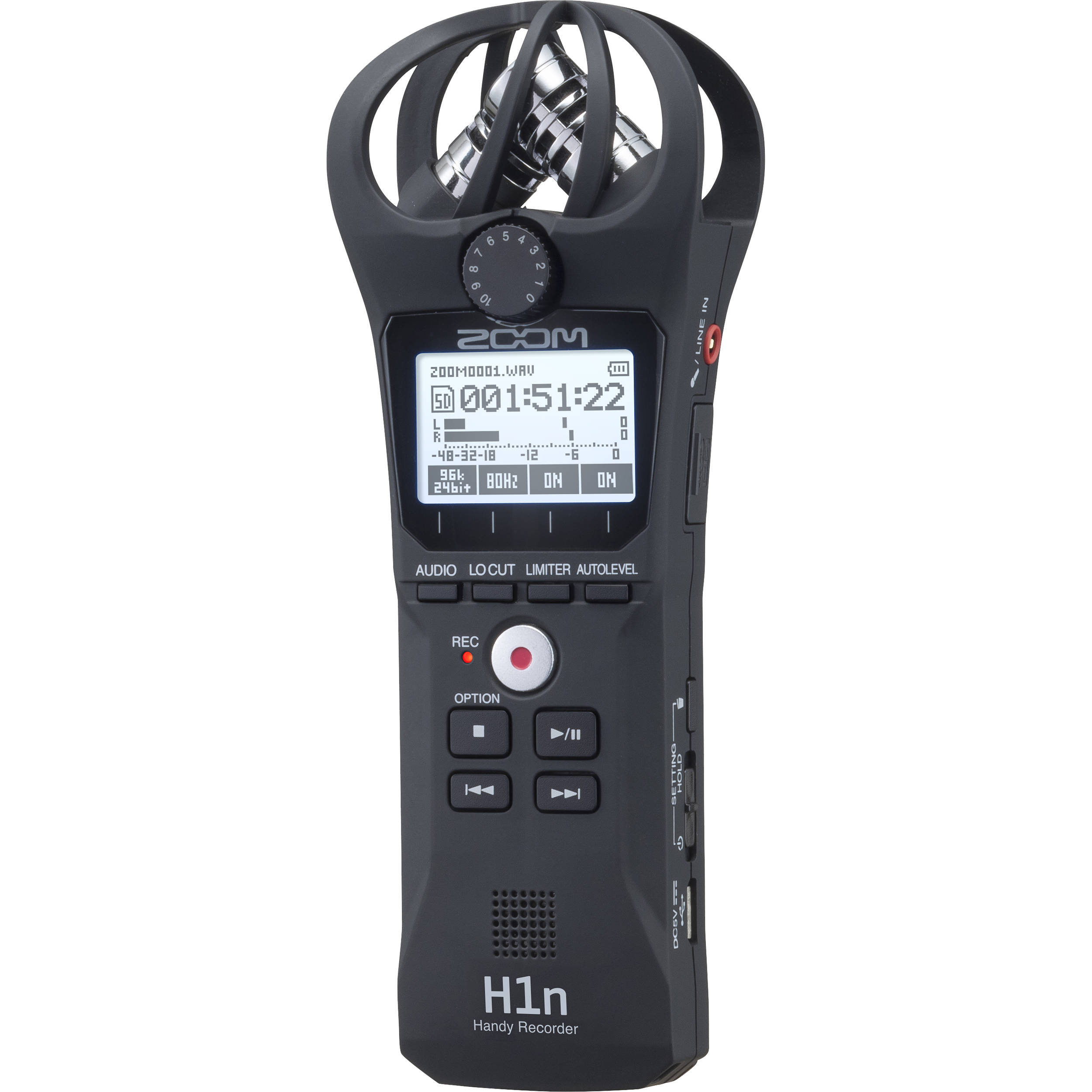 Zoom H1n 2-Input / 2-Track Portable Handy Recorder with Onboard X/Y Microphone (Black)