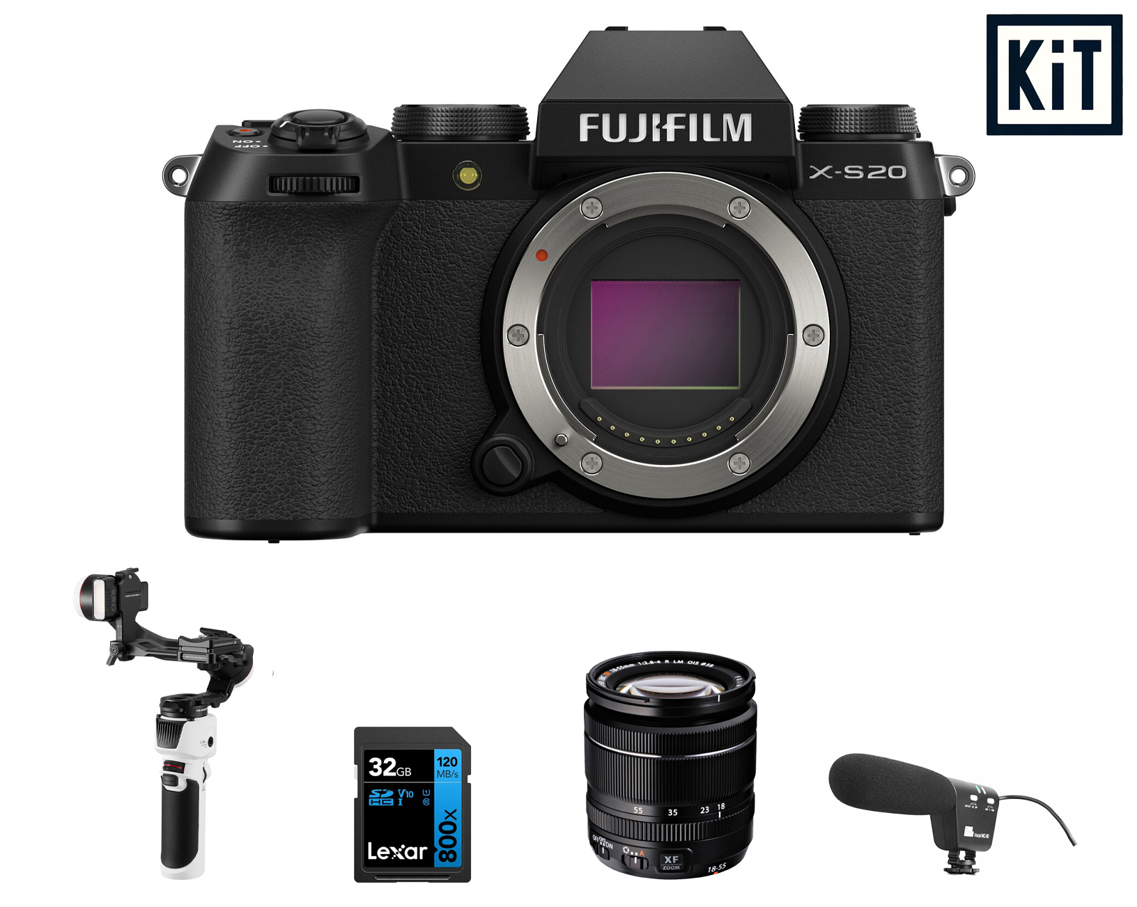Fujifilm Bundle Offer FUJIFILM X-S20 Mirrorless Camera Body Black With XF 18-55mm f/2.8-4 R LM OIS Lens