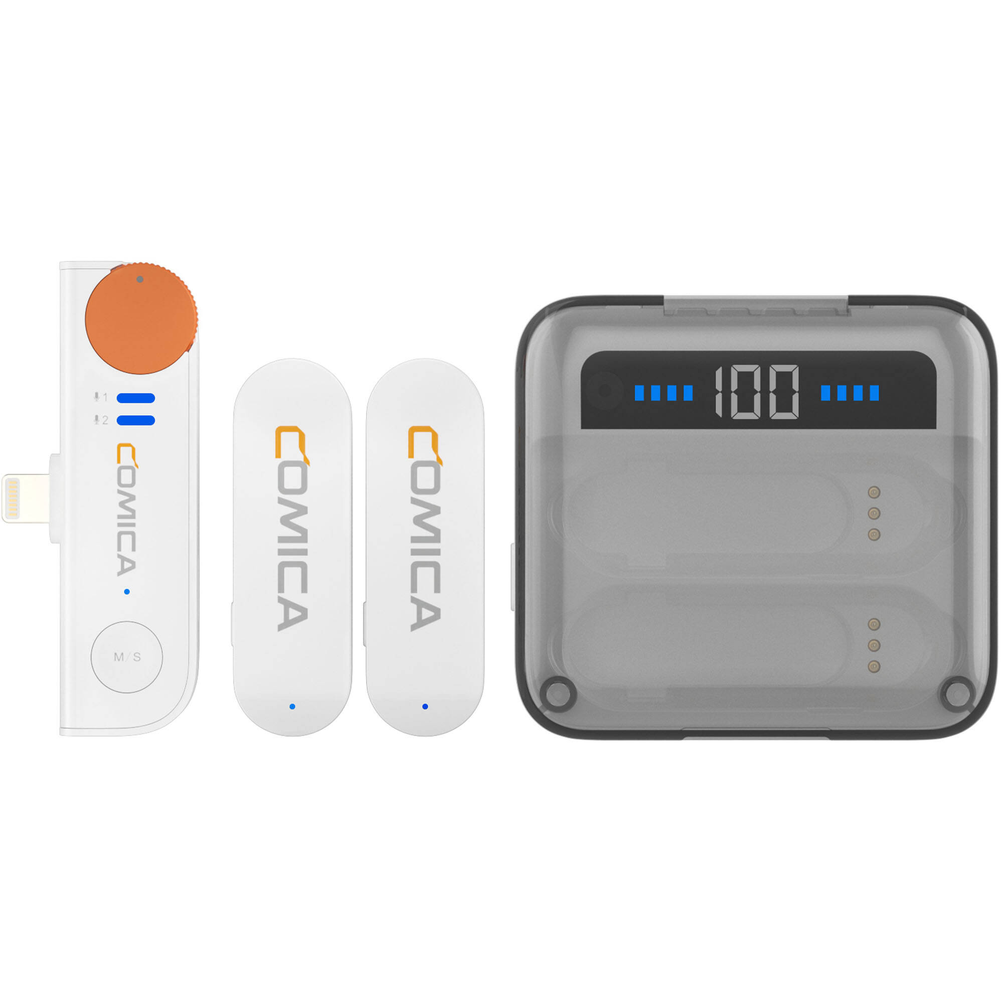 Comica Vimo S-MI Dual Mini Wireless Microphone IPHONE white