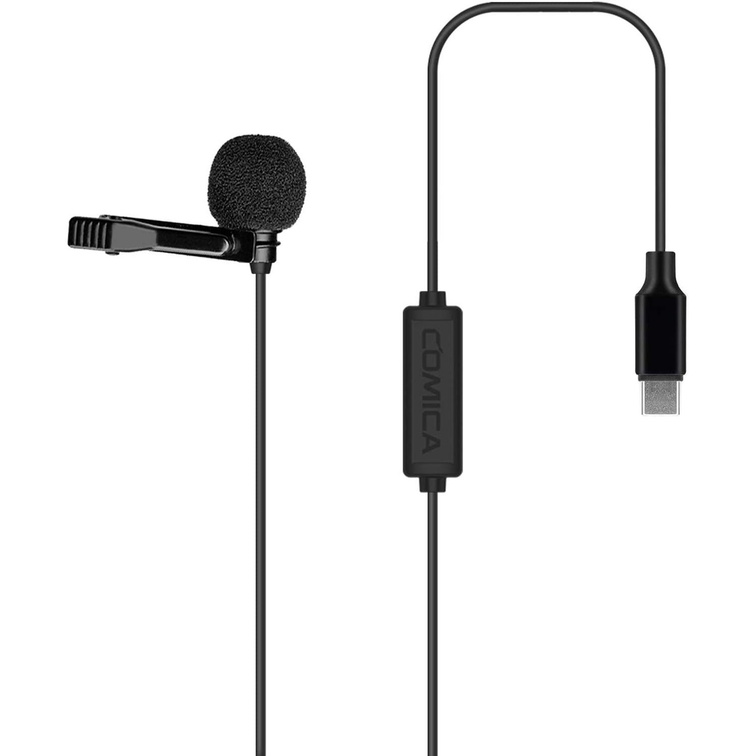 Comica Audio CVM-V01SP(UC) Omnidirectional USB Type-C Lavalier Microphone (Black)