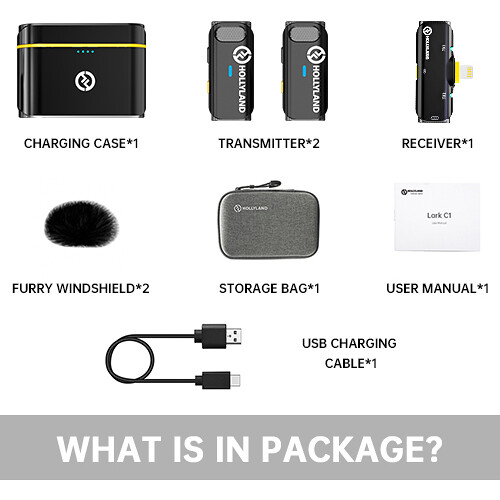 Hollyland Wireless Microphone Lark C1 DUO BK IOS (Black)