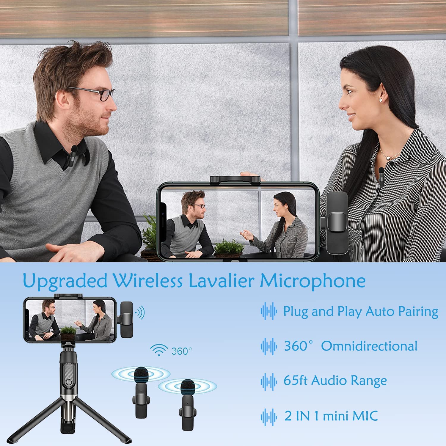 General K10 K2 Wireless Microphone type-c (Black)