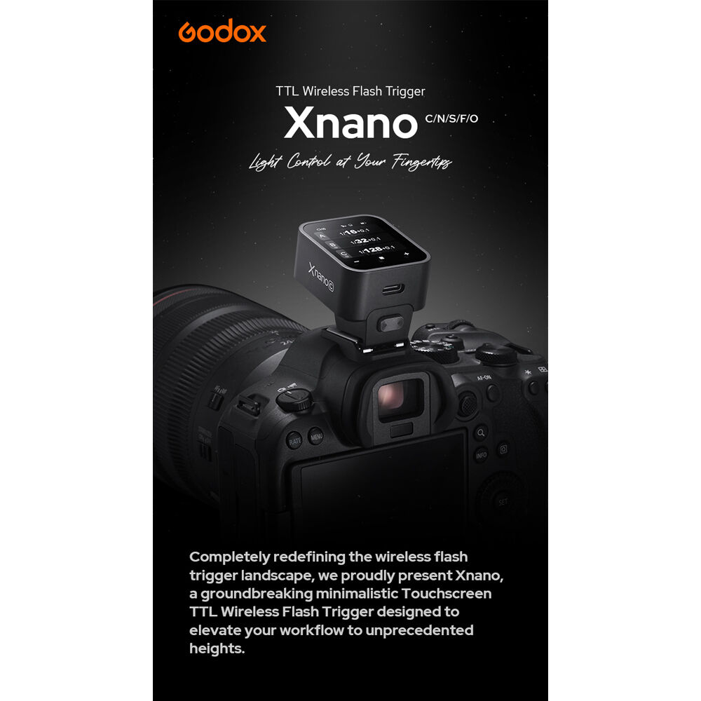 Godox Xnano F Touchscreen TTL Wireless Flash Trigger for Fujifilm