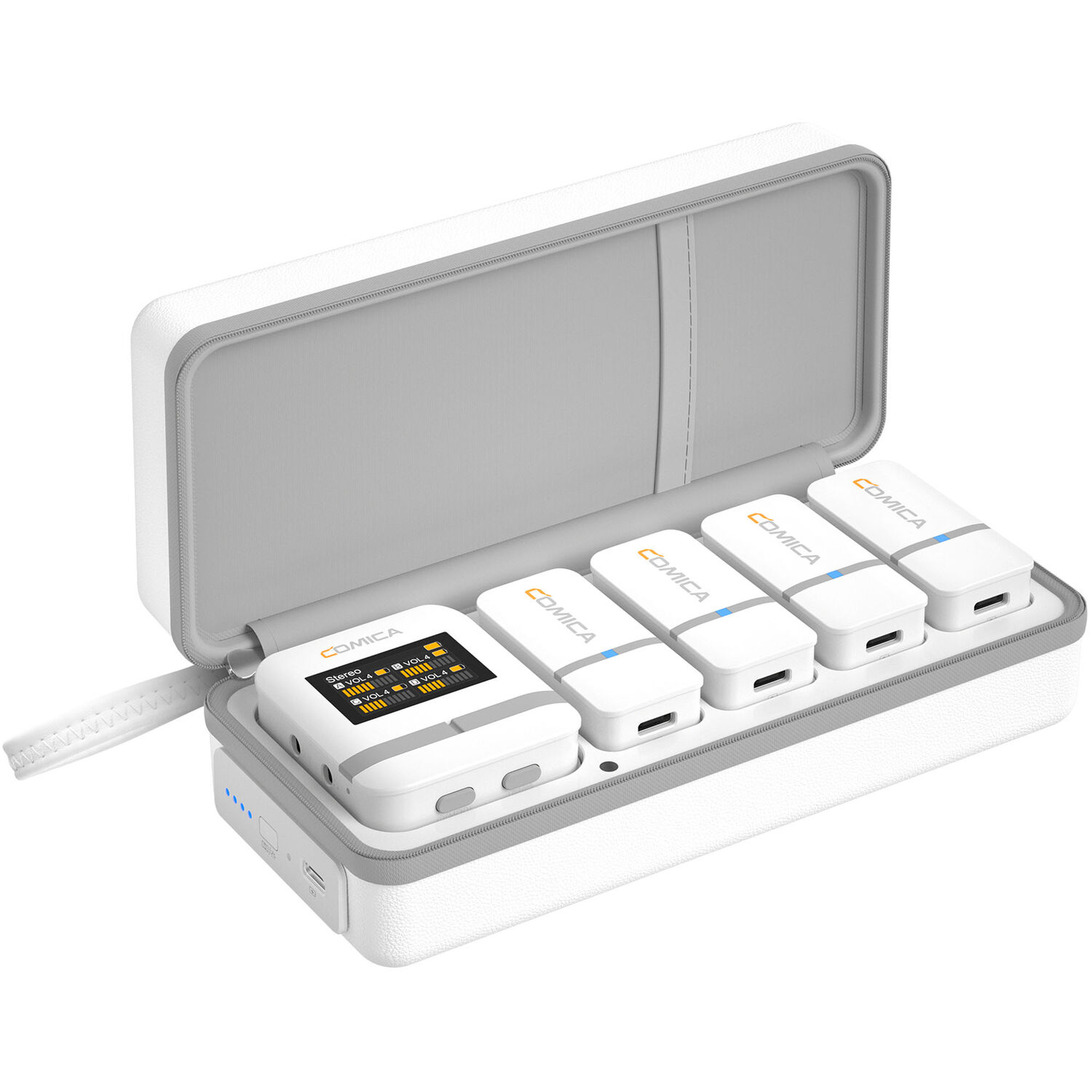 Comica Audio Vimo Q K4-Person Wireless Microphone System for Cameras & Smartphones (White)