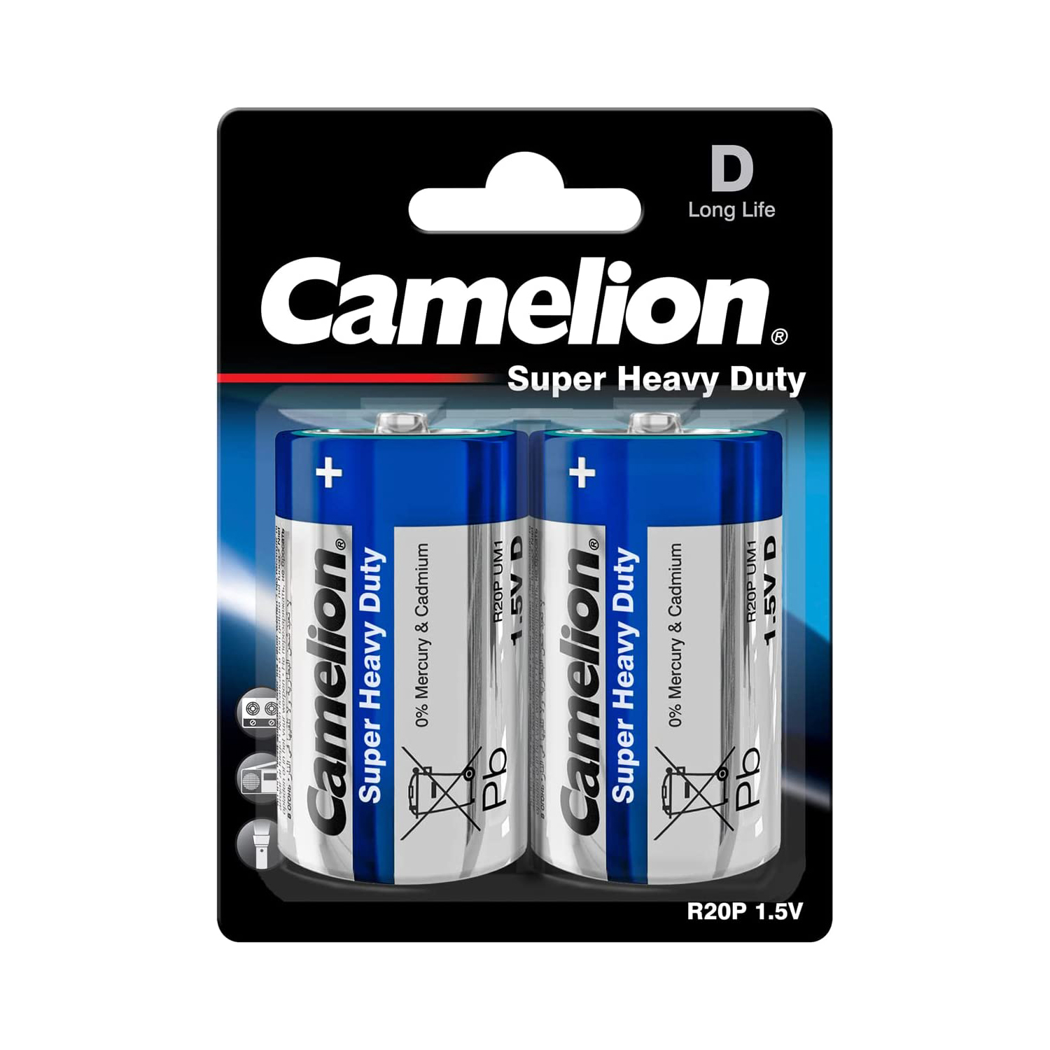 CAMELION SHD D Mono Battery 1.5 V Type D/R20 Pack of 2