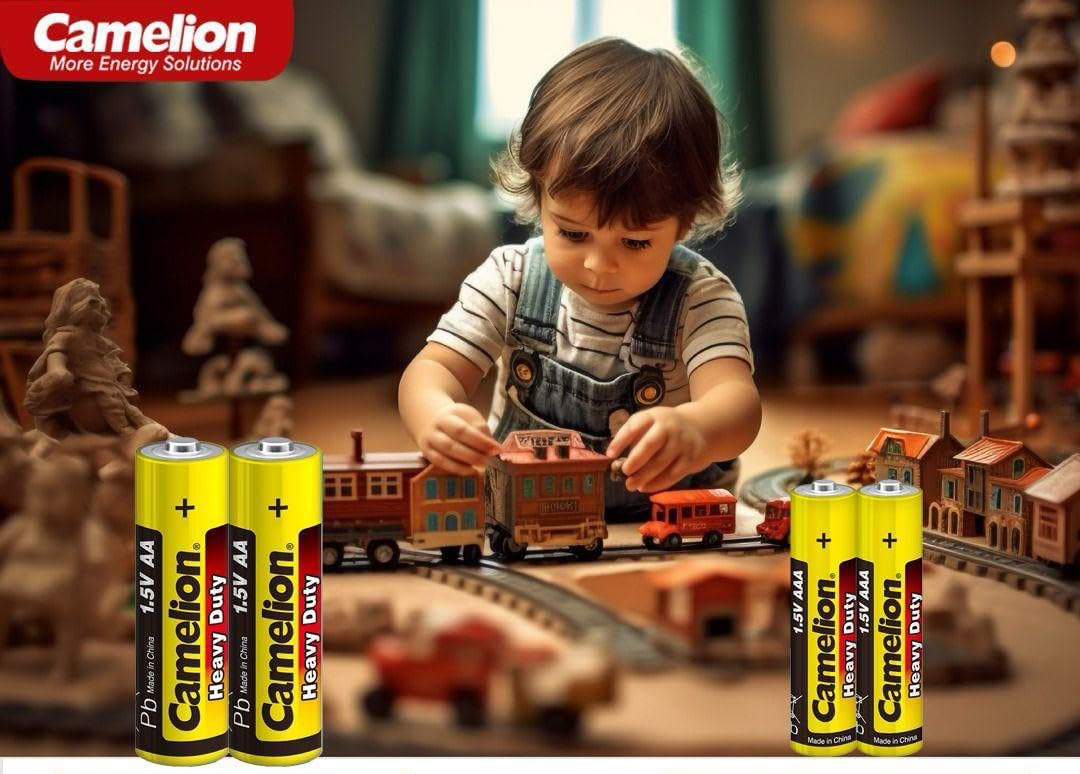 Camelion Heavy Duty AA R6 1.5V Zinc-Carbon Batteries, 2-Pack