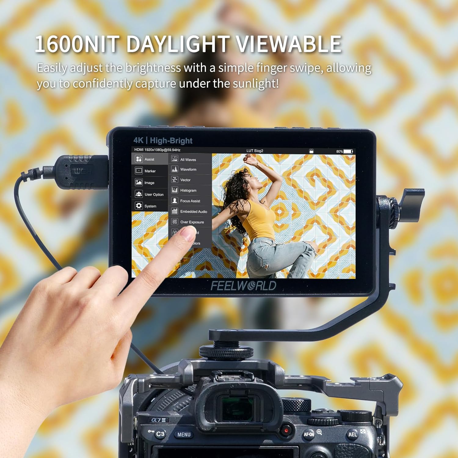 FeelWorld F5 ProX 5.5" High-Brightness HDMI Touchscreen Monitor