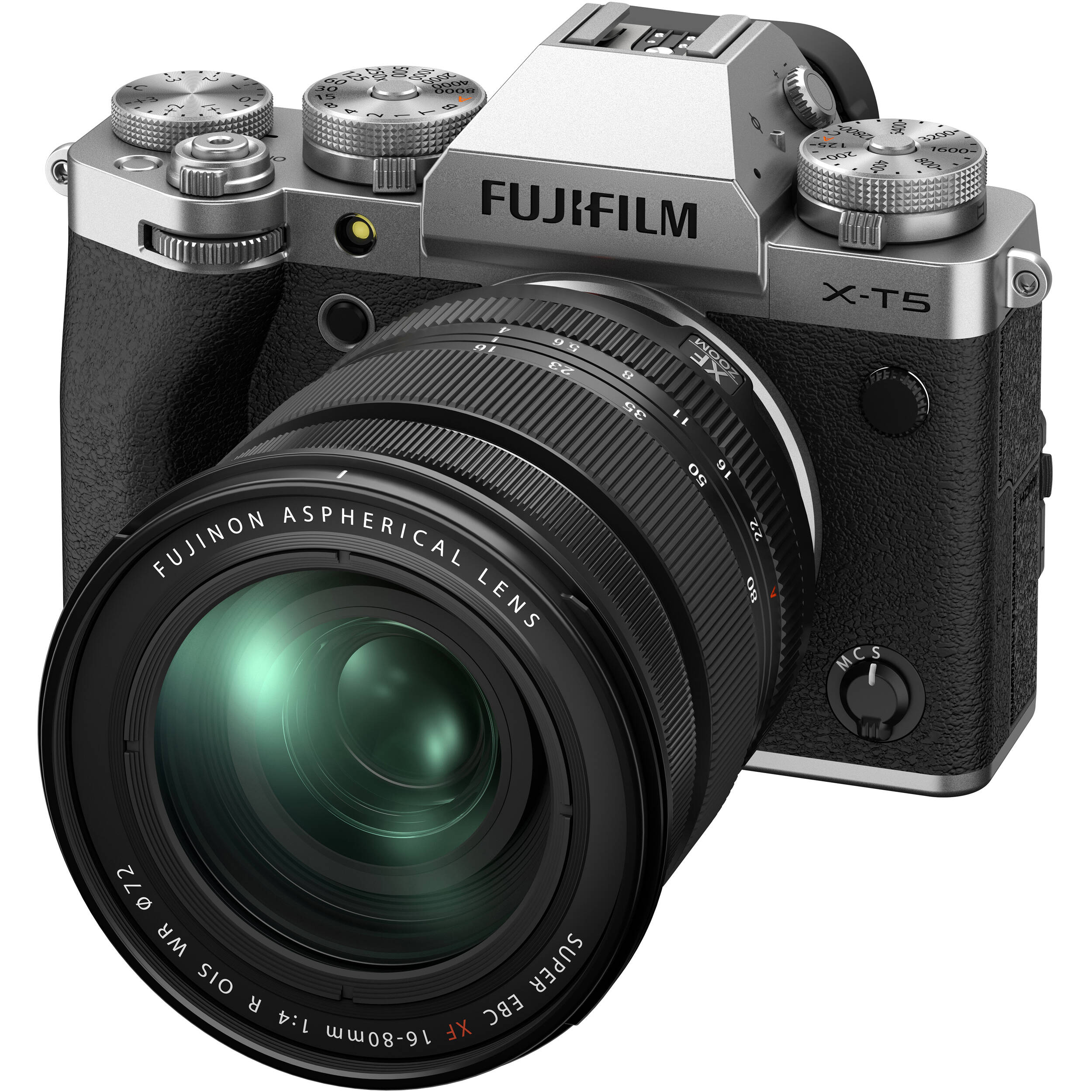 FUJIFILM X-T5 Mirrorless Camera with 16-80mm Lens (Silver) (Silver)