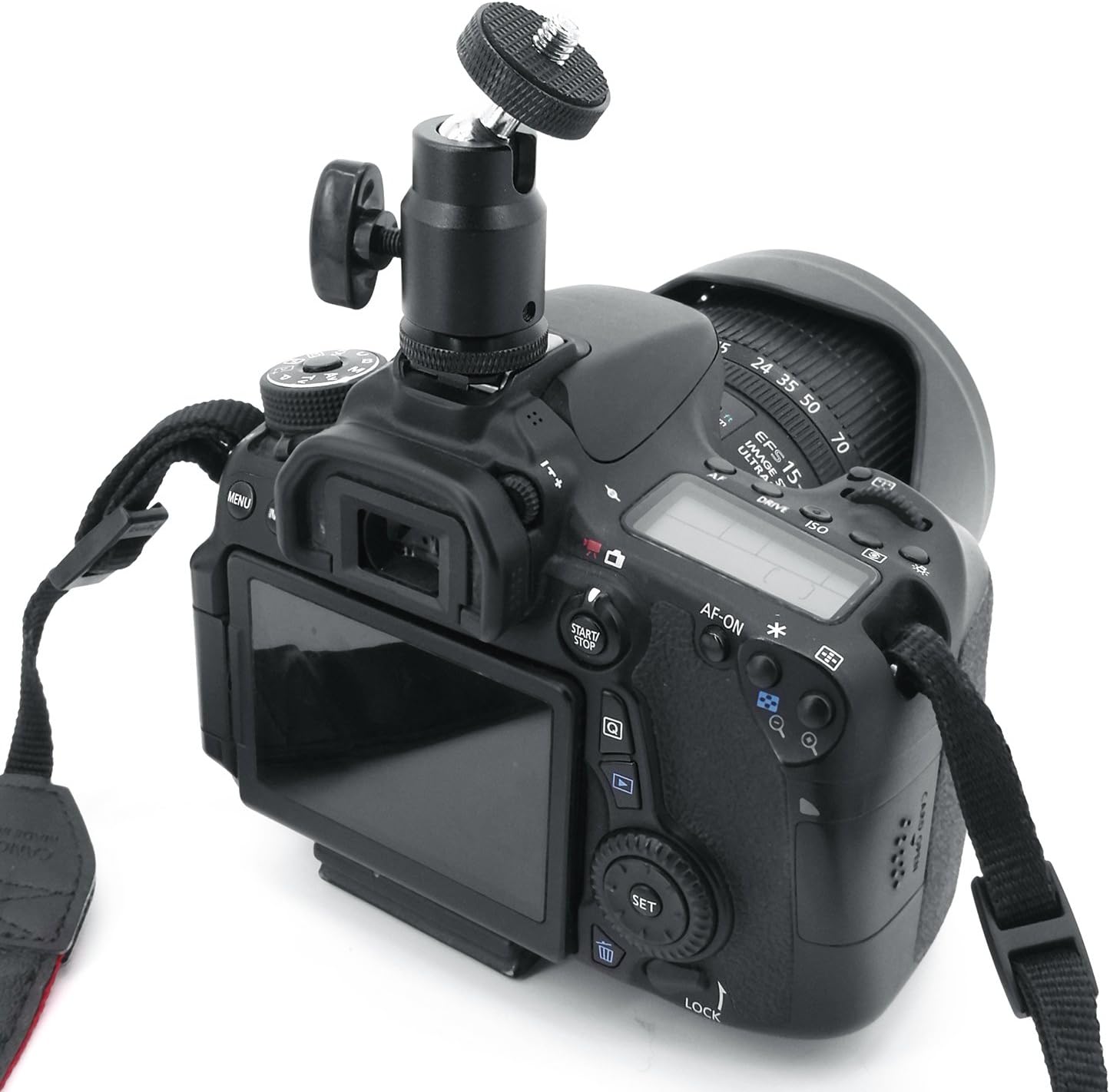 Anwenk 1/4" Hot Shoe Adapter Mount Camera Ball Head Hot Shoe Mount with 1/4" Tripod Screw Head for Lightweight Light LCD Monitors Flash Photography Studio Action Camera (Black)