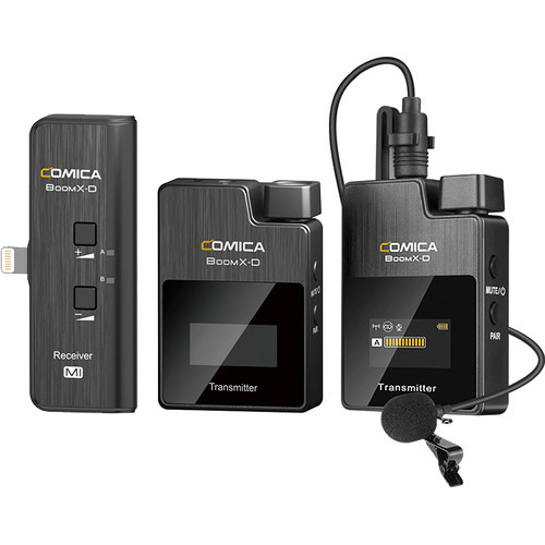 Comica Audio BoomX-D MI2 Ultracompact 2-Person Digital Wireless Microphone System for iOS Smartphones (2.4 GHz)