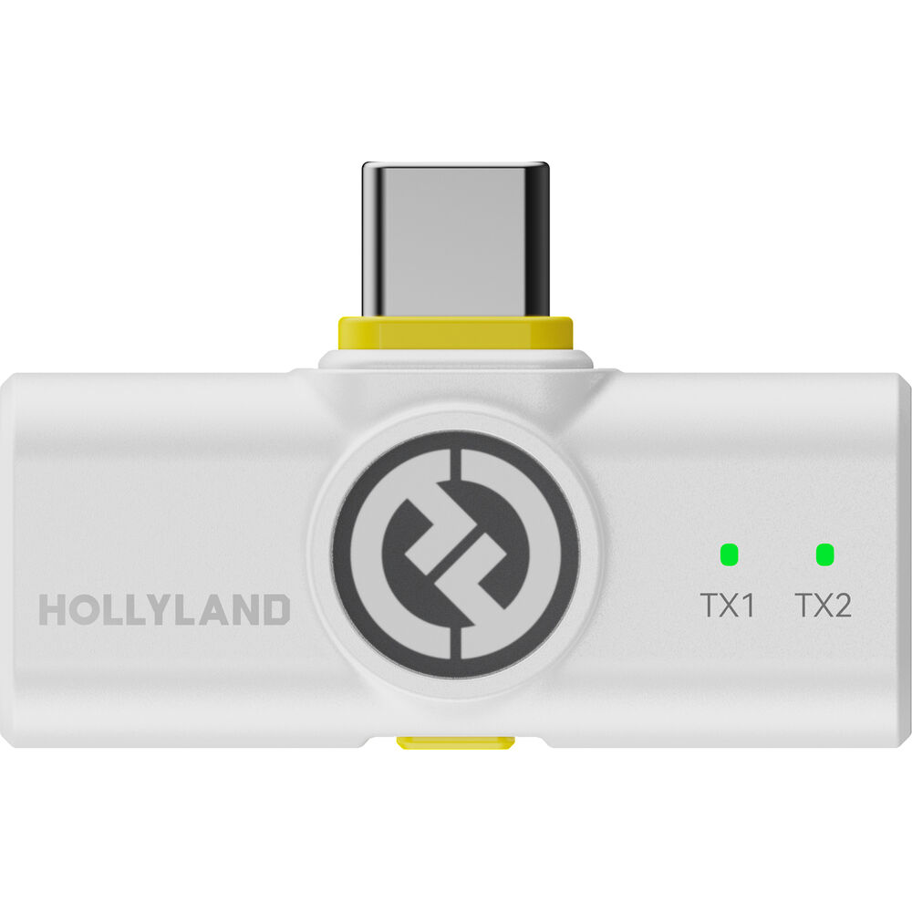 Hollyland LARK M2 DUO 2-Person Wireless Combo Microphone System (2.4 GHz, Ivory White) (White)