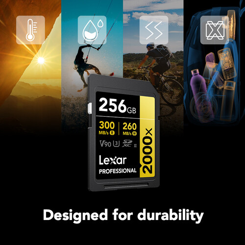Lexar 256GB Professional 2000x UHS-II SDXC Memory Card