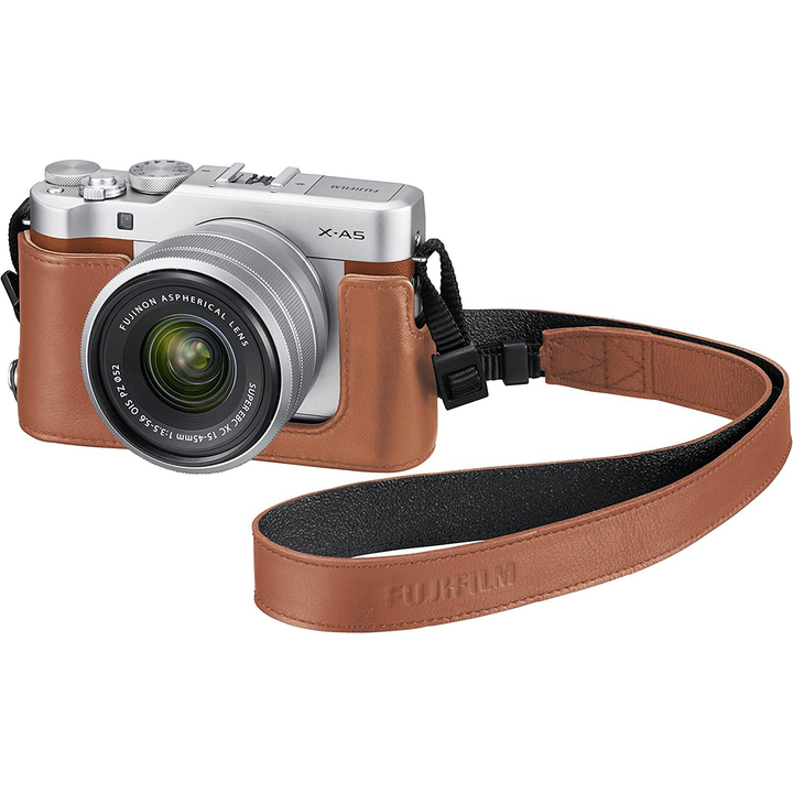 FUJIFILM BOTTOM LEATHER CASE + STRAP (BLC-XA5 BROWN) (Brown)