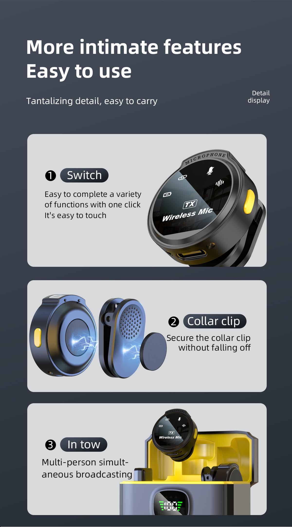 GM34 General Wireless Microphone Combo (Black)