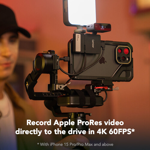 Lexar 1TB Professional Go USB 3.2 Gen 2 Portable SSD with Hub