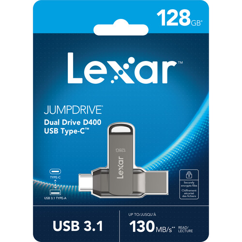 Lexar JumpDrive Dual Drive D400 USB 3.2 Gen 1 USB-C / USB-A (128GB)