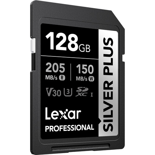 Lexar128GB Professional SILVER PLUS UHS-I SDXC Memory Card