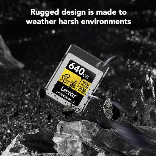 Lexar 640GB Professional GOLD CFexpress 4.0 Type A Memory Card