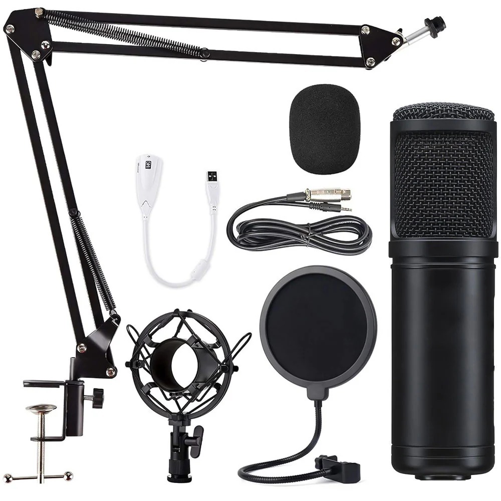 مايك M-11 General Mic Kit With stand (Black)