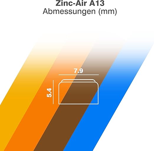 Camelion Extreme Power A13 Hearing Aid Batteries – 60-battery (10 Cards x 6 Cells) – Zinc Air – PR48 – 1.45V – Mercury-Free