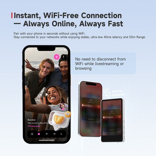 Synco XView M4 Selfie Monitor Screen for Phone Vlogging (Black)