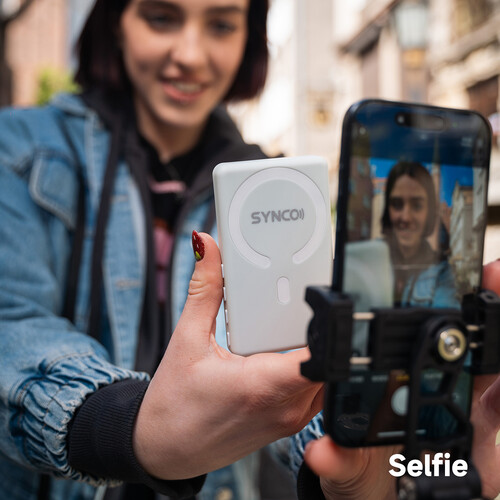 Synco XView M4 Selfie Monitor Screen for Phone Vlogging (White)