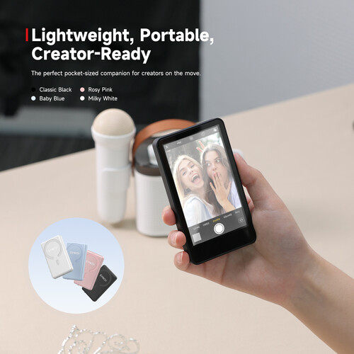 Synco XView M4 Selfie Monitor Screen for Phone Vlogging (White)