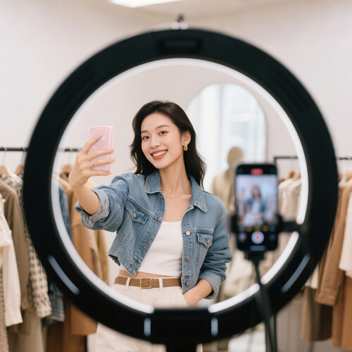 Synco XView M4 Selfie Monitor Screen for Phone Vlogging (Pink)