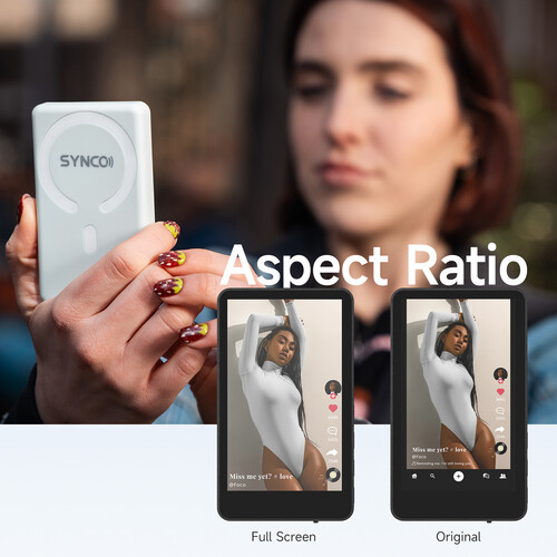 Synco XView M4 Selfie Monitor Screen for Phone Vlogging (Pink)