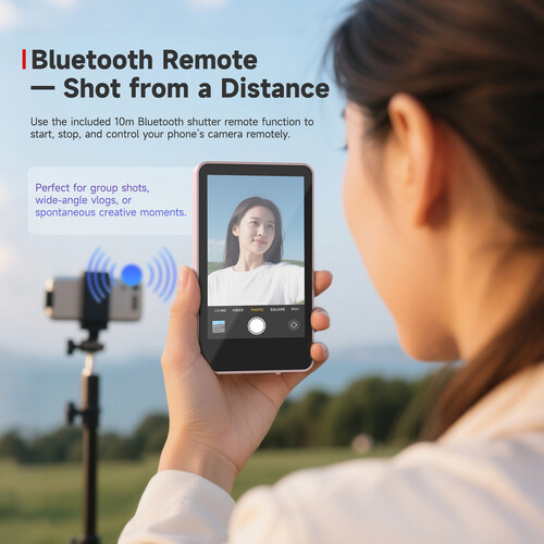 Synco XView M4 Selfie Monitor Screen for Phone Vlogging (Pink)