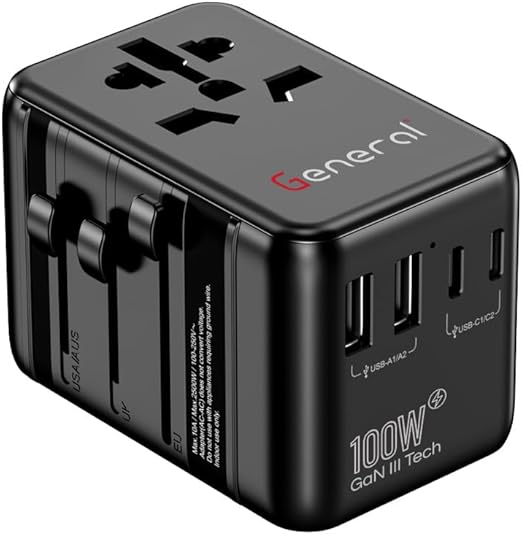 General GP661 100W Universal Travel Adapter with PD Fast Charging