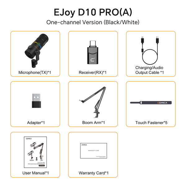 Comica EJoy D10 Pro (D) RGB Wireless/USB-C Mic