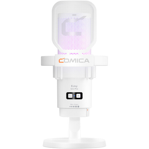 Comica EJoy Uni Pro D RGB Wireless/USB-C Mic Desktop Stand (White)