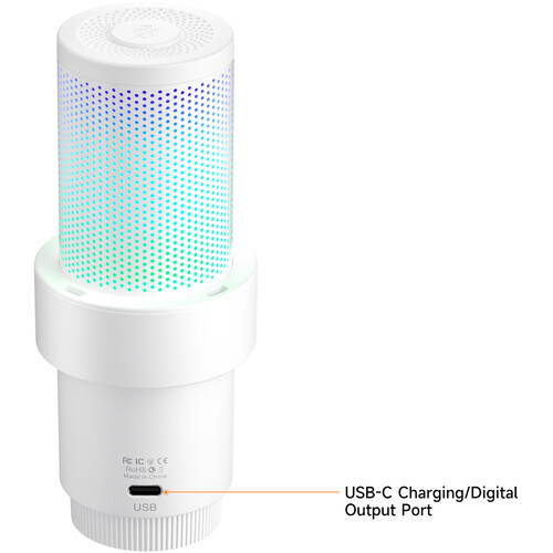 Comica EJoy Uni Pro D RGB Wireless/USB-C Mic Desktop Stand (White)