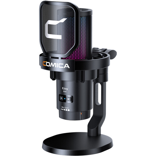 Comica EJoy Uni Pro D RGB Wireless/USB-C Mic Desktop Stand (Black)