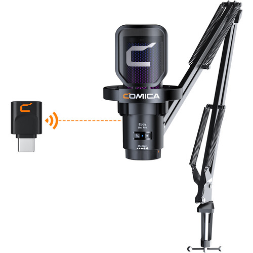 Comica EJoy Uni Pro A RGB Wireless/USB-C Mic Desktop ARM (Black)