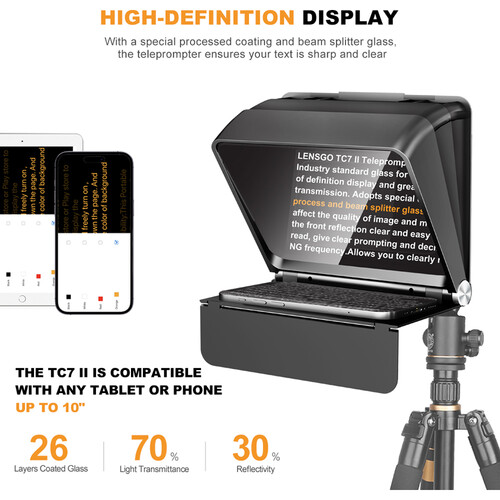LENSGO TC7II Teleprompter (Ultimate Kit)