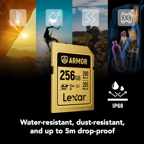 Lexar ARMOR SD 256GB Gold Pro 280MB/s V60