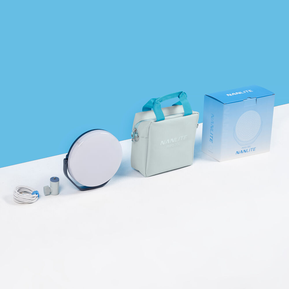 Nanlite miro 30c RGB Round LED Light Panel (Midnight Blue)